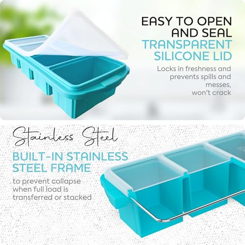 Smart Home XOMOO Silicone Freezer Tray With Lid - Soup Kit