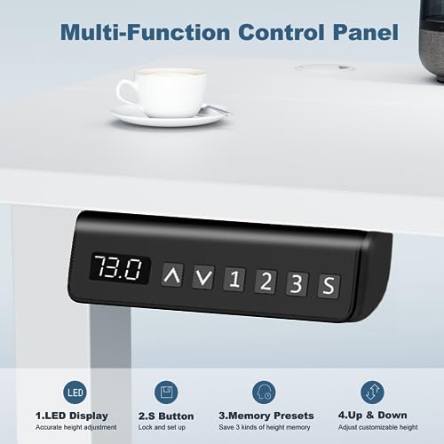 Minimalist DUMOS 40 Inch Electric Standing Desk Height Adjustable, Sit Essentials