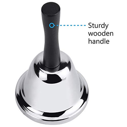 Classic MROCO Loud Hand Bell, Silver Steel Hand Bells Set