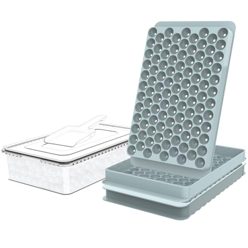 exclusive WIBIMEN Mini Ice Cube Trays, 0.55” Tiny Pebble
