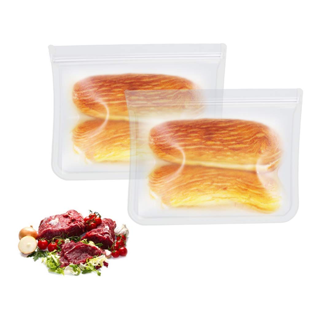 RLAVBL 1/2 Gallon Freezer Bags Reusable Food Storage Bags for Vegetable, Liquid, Snack, Meat, Sandwich, 10.2x7.87 Inch, 10 Pack