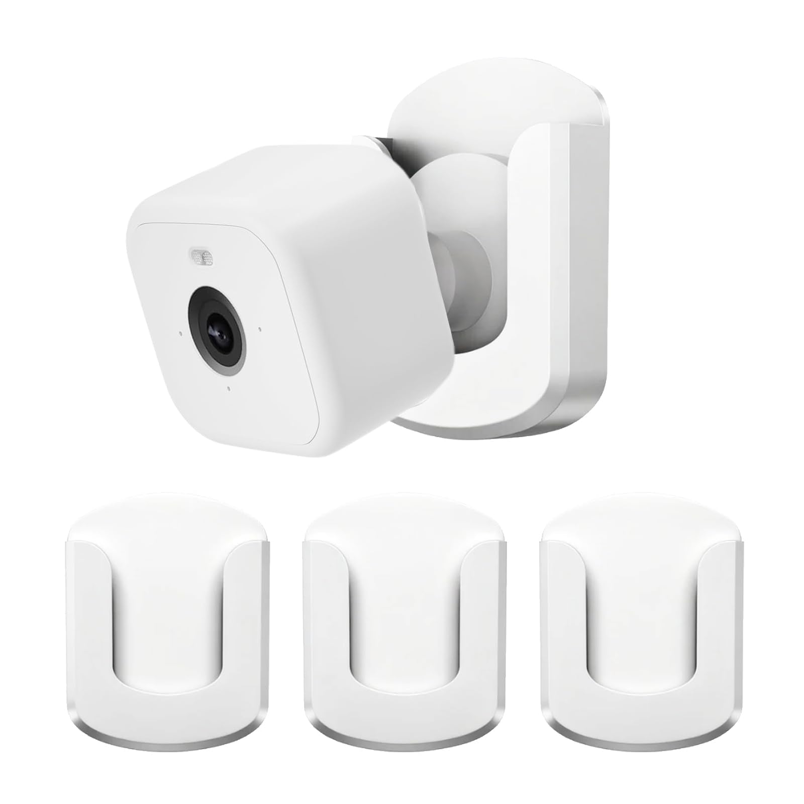 3 Pack Blink Camera Wall Mount Bracket for Blink Outdoor 4 / Outdoor 2K+ / Mini 2 / Mini 2K+ Indoor Cameras, No Drill No Screws, Easy to Install Strong Adhesive Mount for Home Security