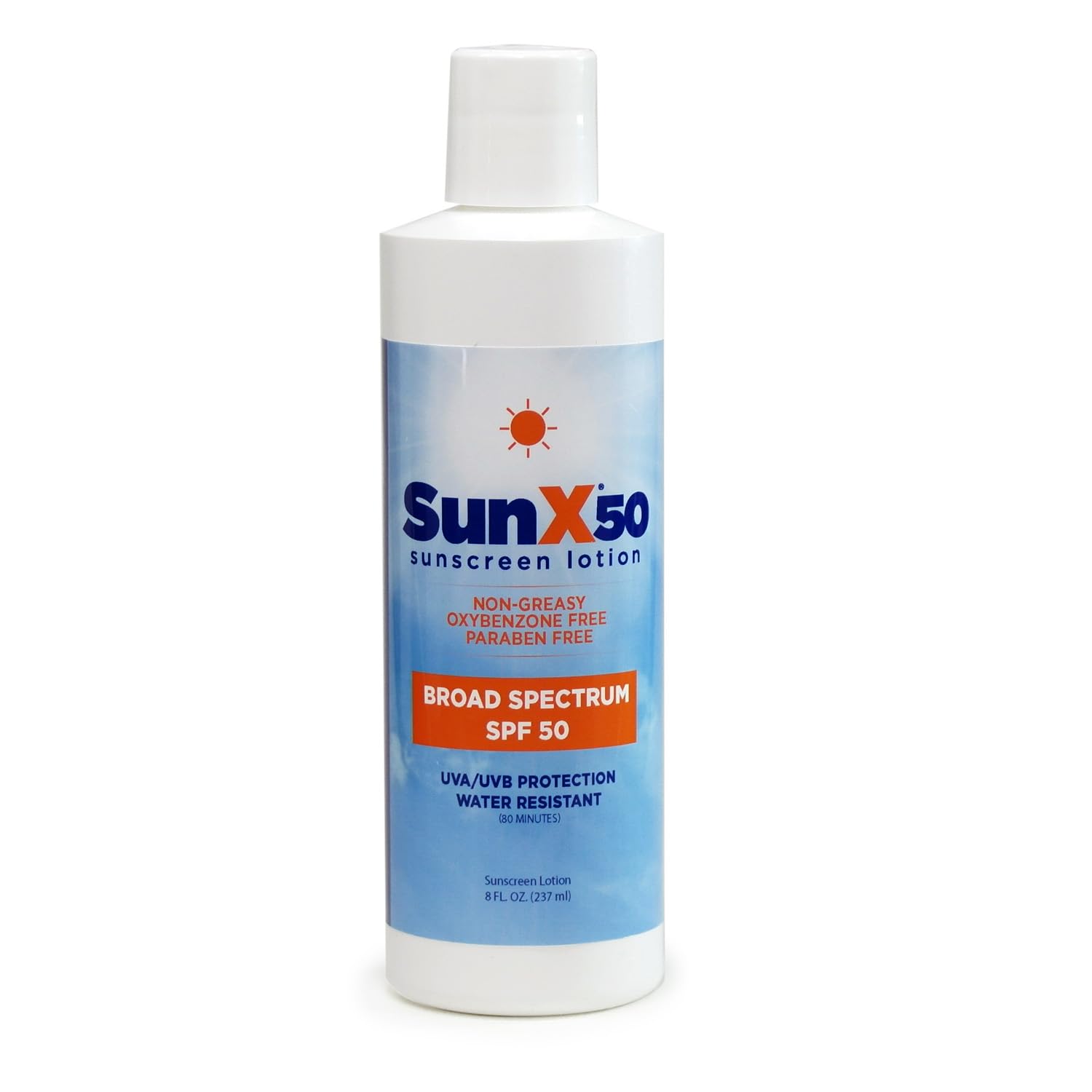 CoreTex Sun X 50 SPF Broad Spectrum Sunscreen Lotion - 4oz Bottle of Paraben, Oxybenzone, Octinoxate, & Oil Free Sunscreen - No White Cast and Water Resistant Up to 80 Minutes