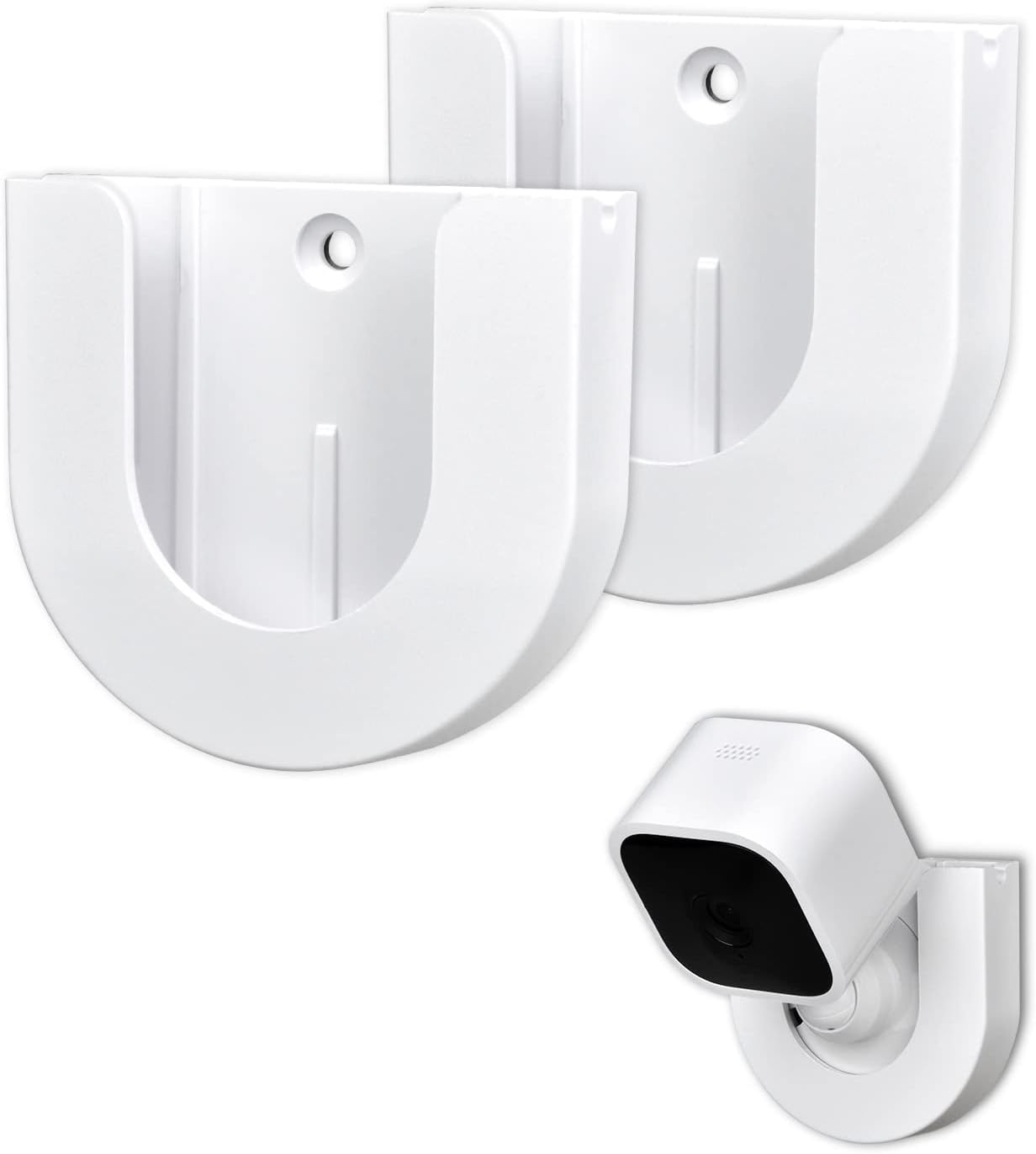 2 Pack Wall Mount for Blink Mini Indoor Camera,Strong Adhesive Camera Mount Base for Blink Mini Indoor Camera,Two Ways Easy Installation, No Drilling or Screw Secured Fixed