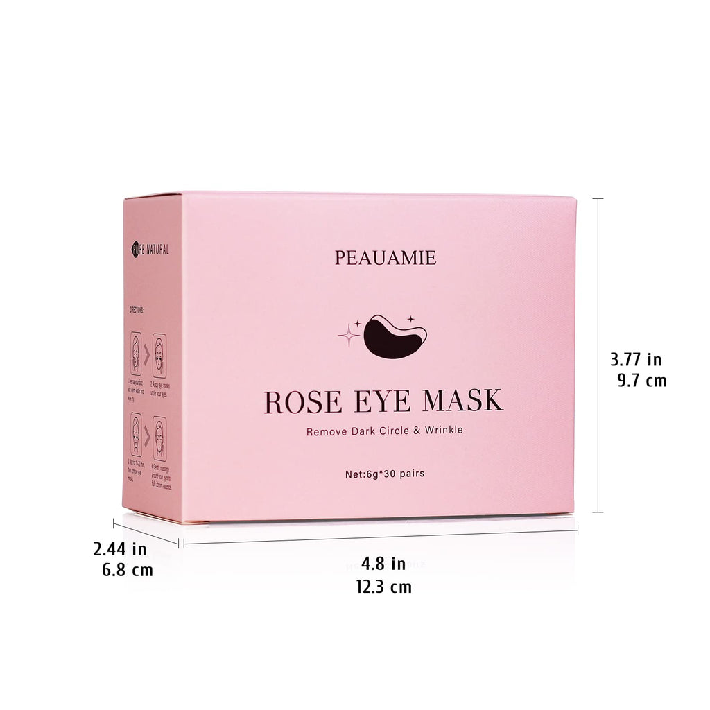 PEAUAMIE Under Eye Patches Collagen and Peptide Eye Mask for Dark Circles and Puffiness,Face Mask Skin Care Products 30 Pairs