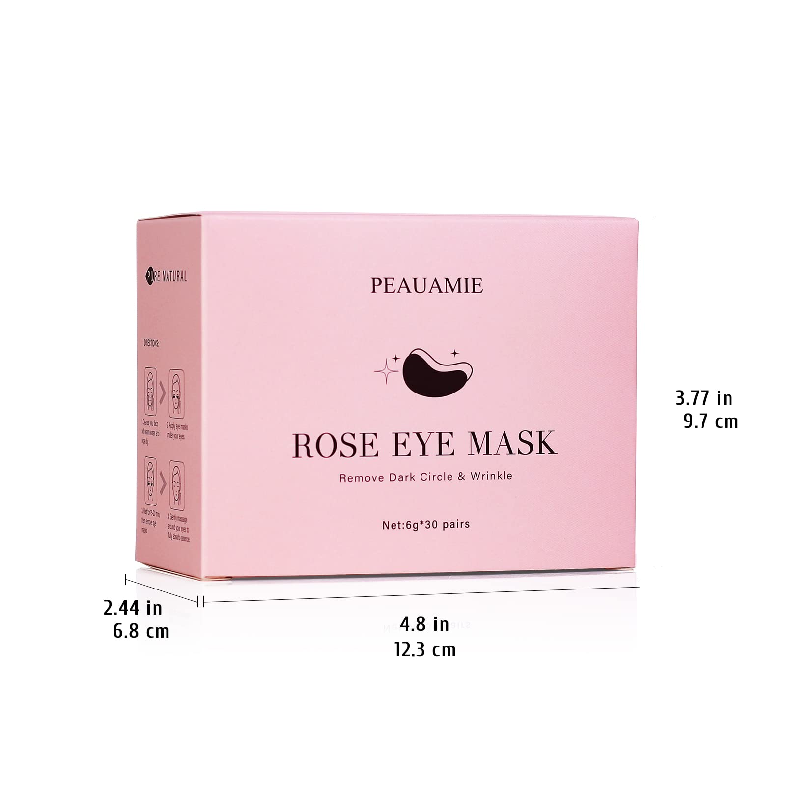 PEAUAMIE Under Eye Patches Collagen and Peptide Eye Mask for Dark Circles and Puffiness,Face Mask Skin Care Products 30 Pairs