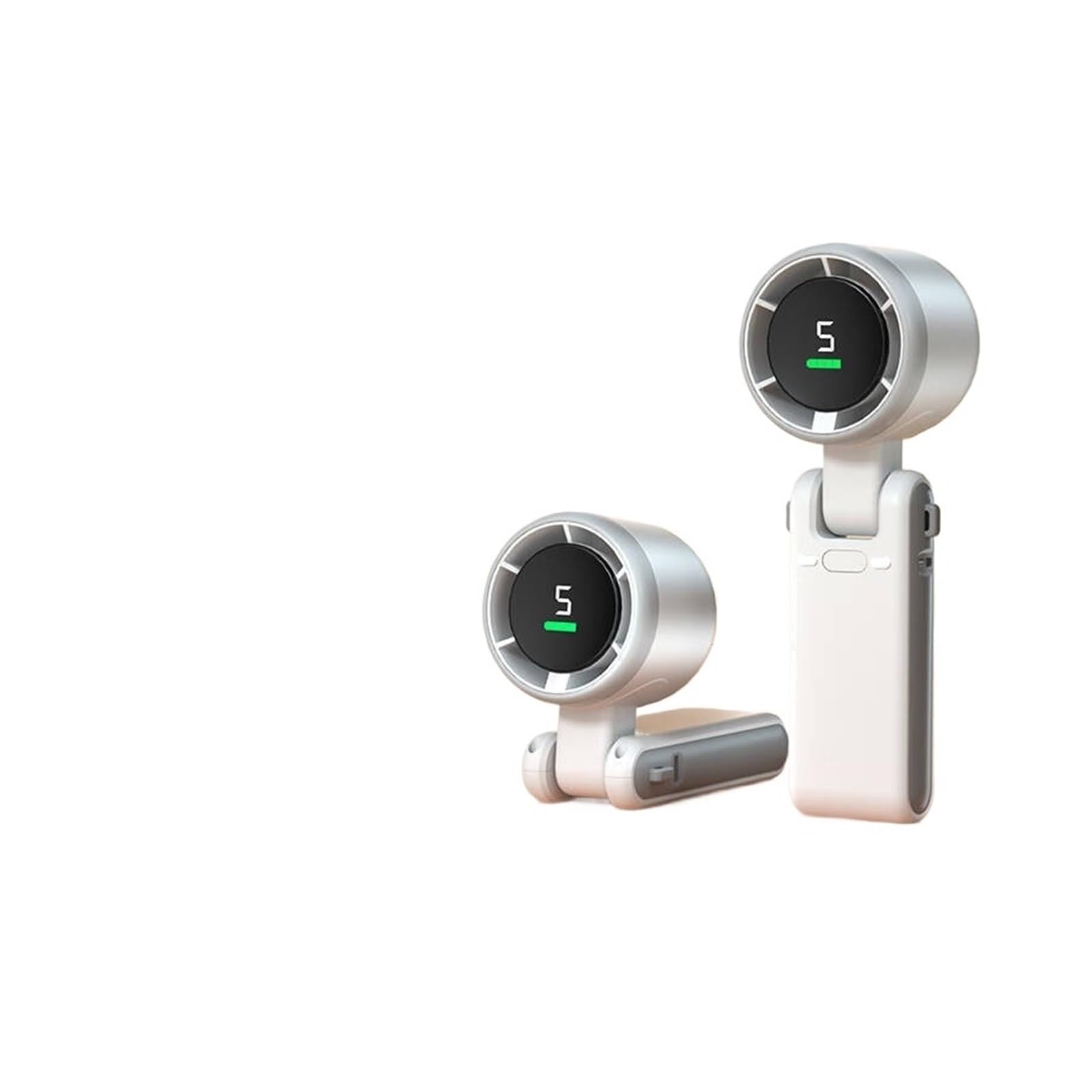 High-speed turbocharged handheld fan digital display mini hanging neck usb charging convenient portable folding