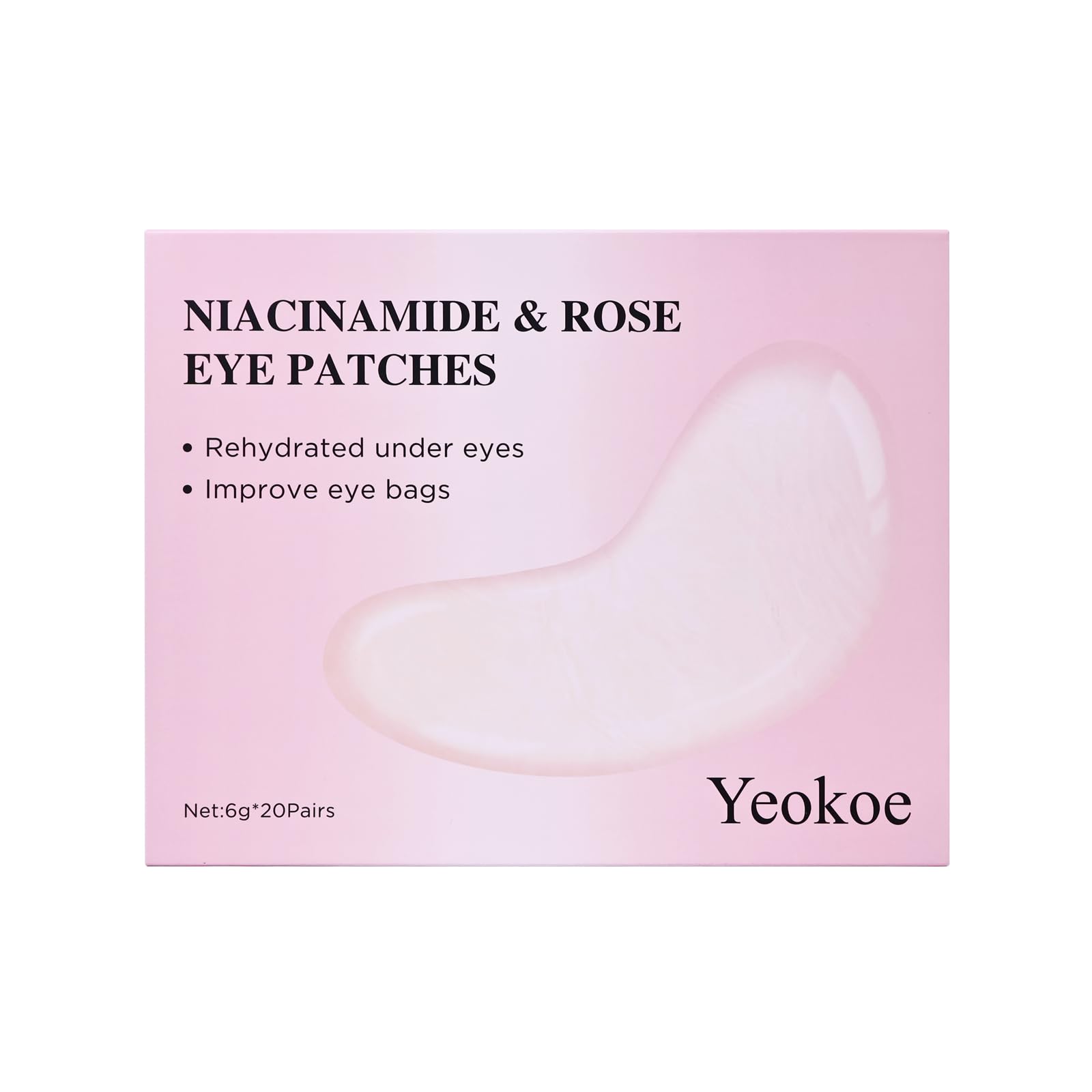 Yeokoe Under Eye Patches for Dark Circles,Eye Mask for Puffy Eyes With Collagen,Retinol,Vitmin C,Hyaluronic Acid and Niacinamide Face Masks Skincare Spa Gifts for Woman 20Pairs