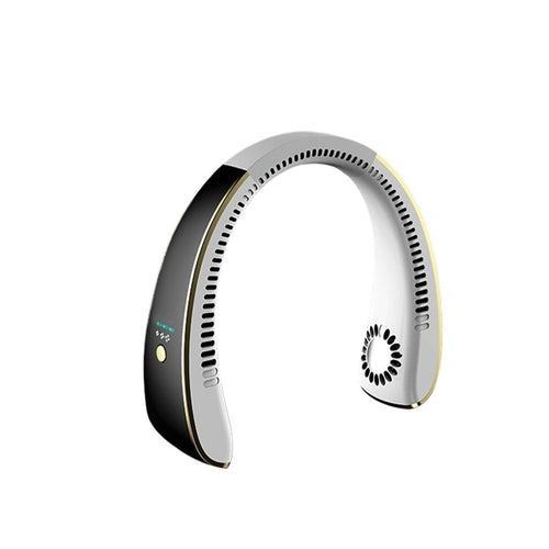 AI voice, bladeless hanging neck fan, exercise, outdoor desktop charging, detachable battery