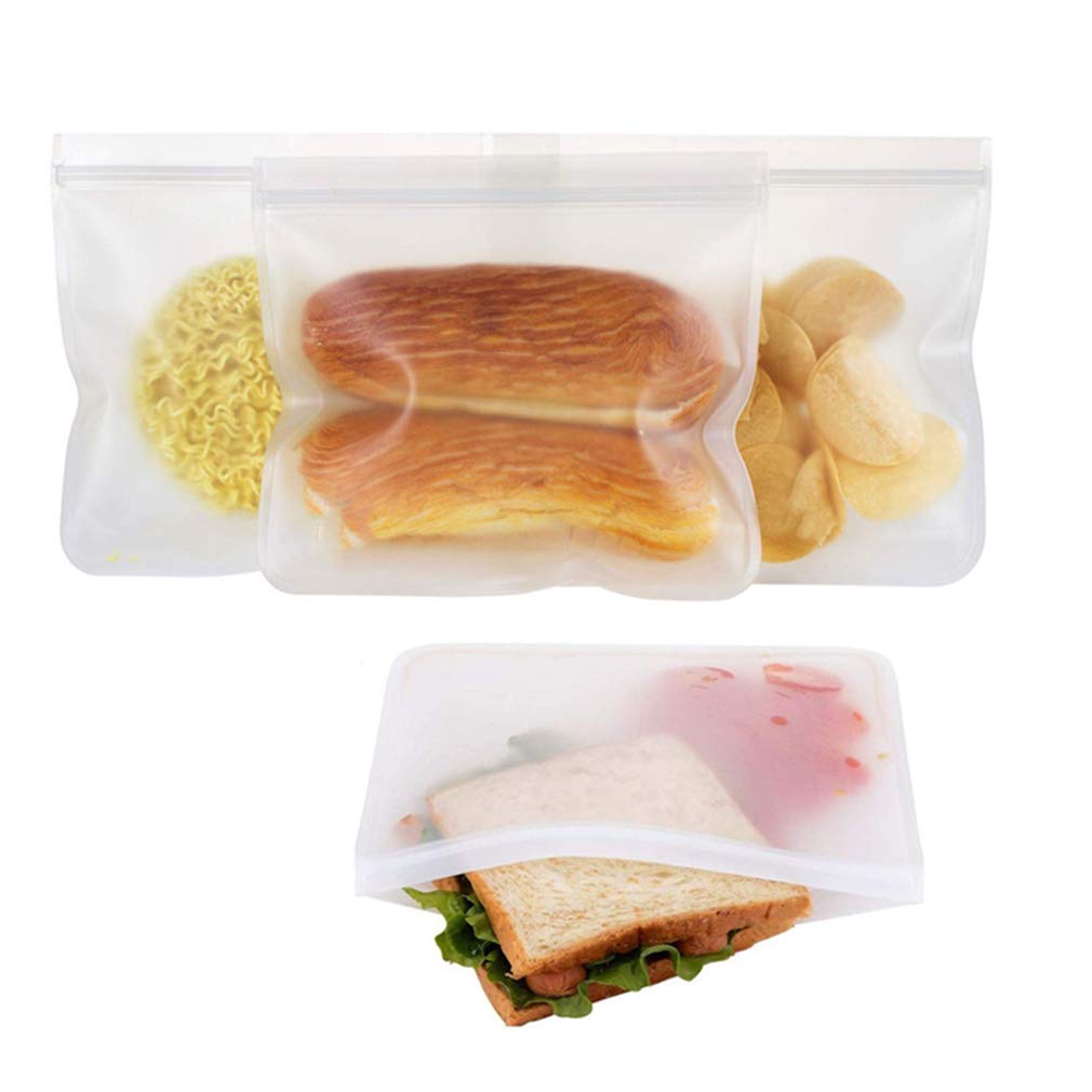 RLAVBL 1/2 Gallon Freezer Bags Reusable Food Storage Bags for Vegetable, Liquid, Snack, Meat, Sandwich, 10.2x7.87 Inch, 10 Pack