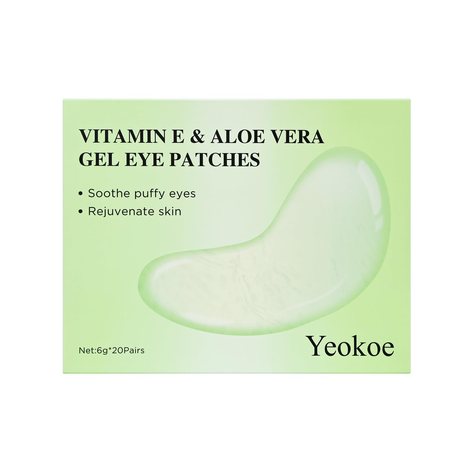 Yeokoe Under Eye Patches for Dark Circles,Eye Mask for Puffy Eyes With Collagen,Retinol,Vitmin C,Hyaluronic Acid and Niacinamide Face Masks Skincare Spa Gifts for Woman 20Pairs