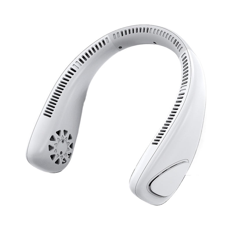 AI voice, bladeless hanging neck fan, exercise, outdoor desktop charging, detachable battery