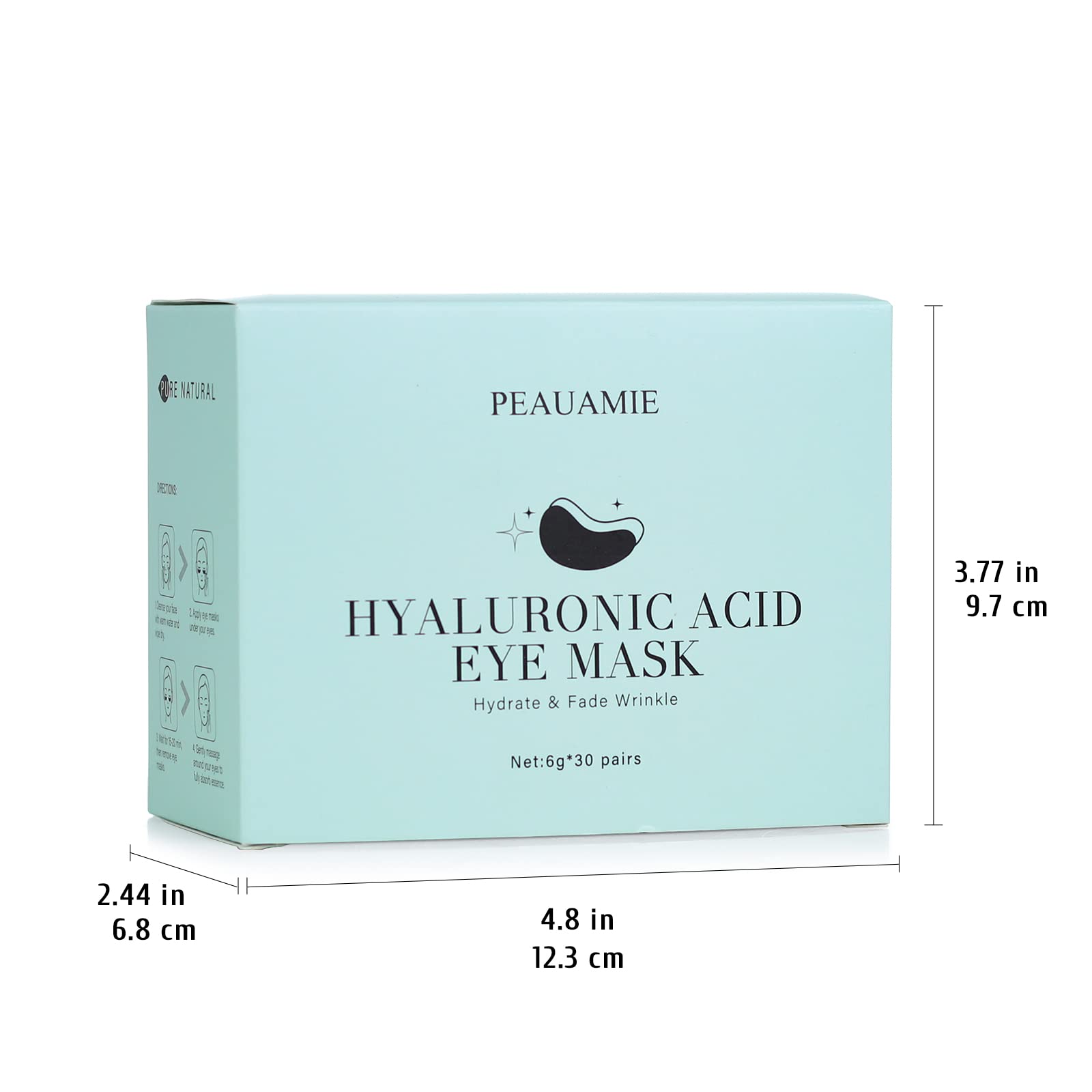 PEAUAMIE Under Eye Patches Collagen and Peptide Eye Mask for Dark Circles and Puffiness,Face Mask Skin Care Products 30 Pairs
