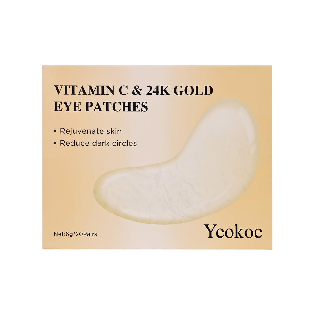 Yeokoe Under Eye Patches for Dark Circles,Eye Mask for Puffy Eyes With Collagen,Retinol,Vitmin C,Hyaluronic Acid and Niacinamide Face Masks Skincare Spa Gifts for Woman 20Pairs