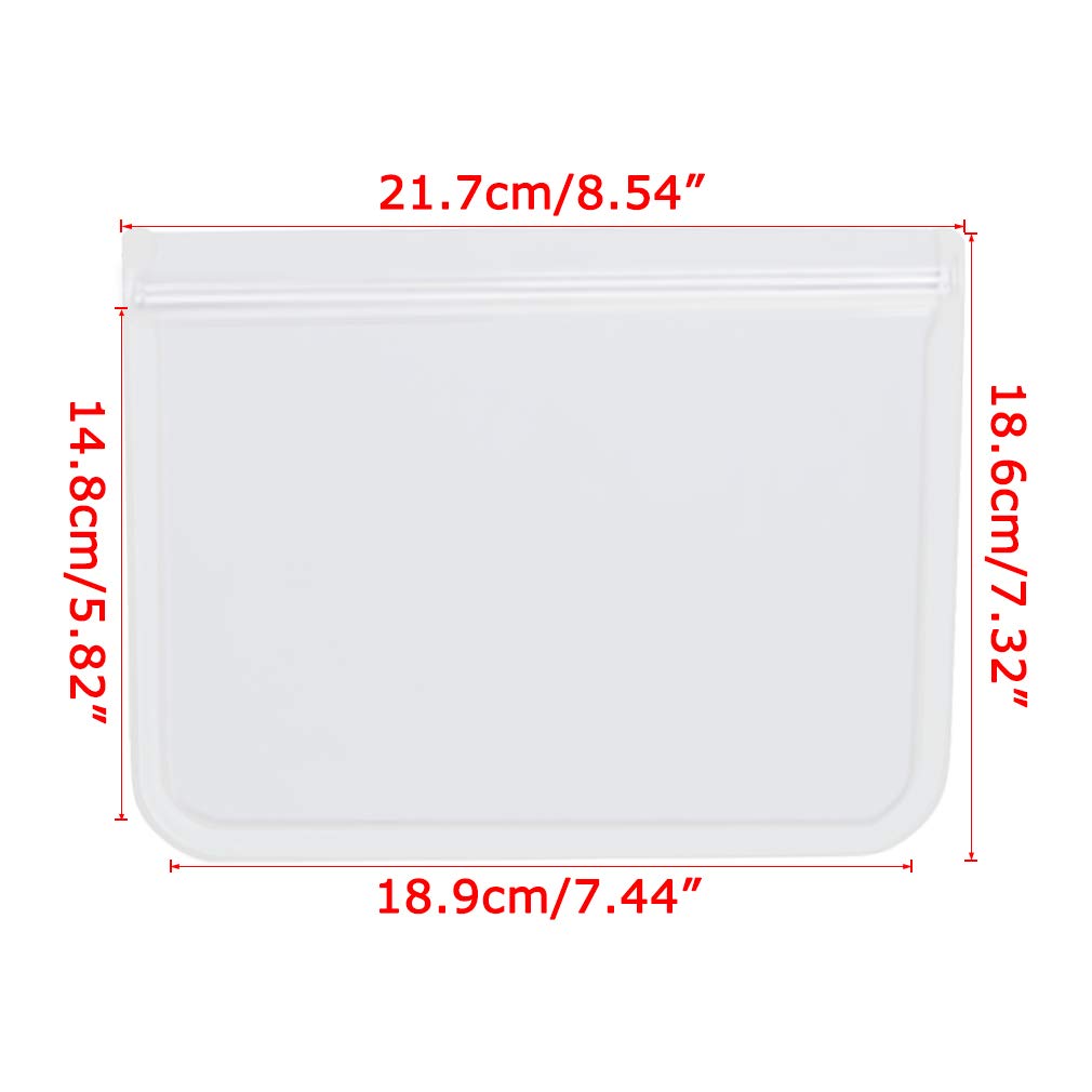 RLAVBL 1/2 Gallon Freezer Bags Reusable Food Storage Bags for Vegetable, Liquid, Snack, Meat, Sandwich, 10.2x7.87 Inch, 10 Pack