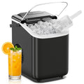 DUMOS Ice Maker Countertop, Ice Machine with Portable Handle, Basket and Scoop, 26lbs Daily, 9 Bullet Cubes in 6-8 Mins, Auto-Cleaning for Home, Kitchen, Office, Outdoors, RV Camping