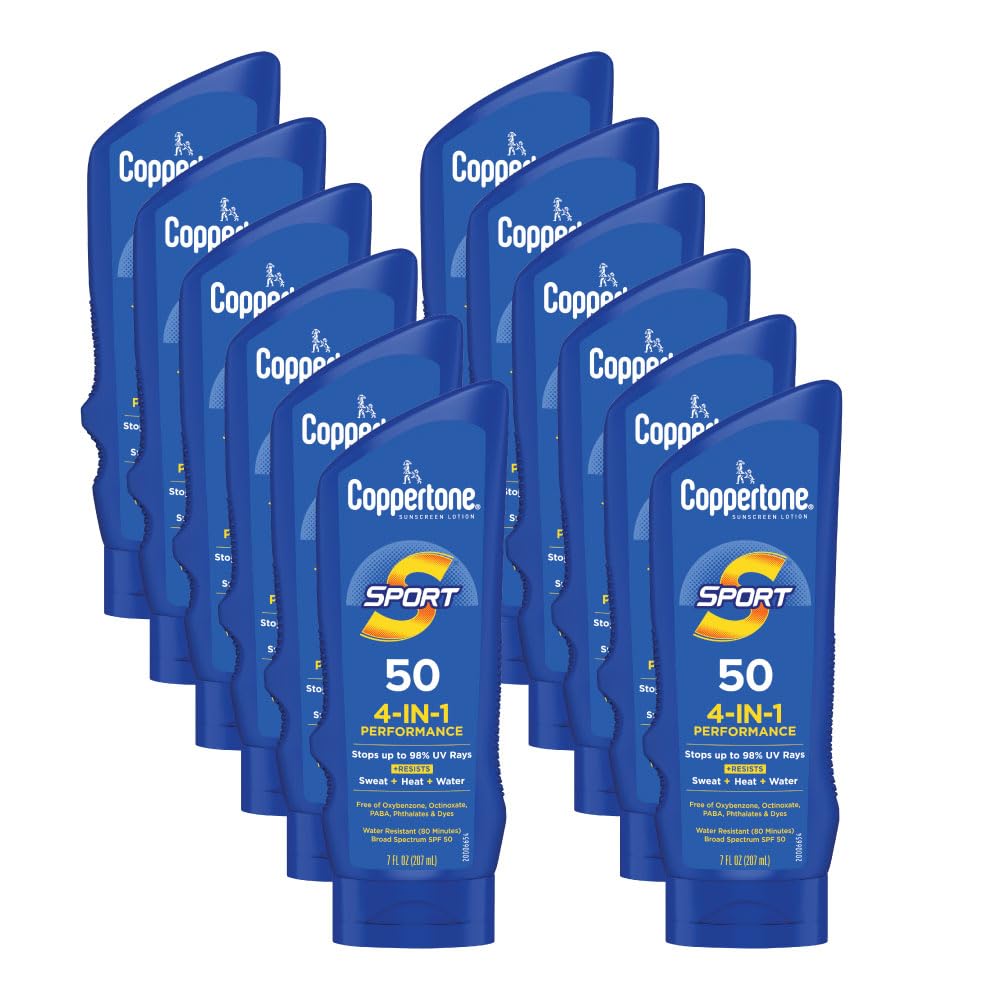 Coppertone SPORT Sunscreen Lotion Broad Spectrum SPF 50 (3 Fluid Ounce) (Packaging may vary)