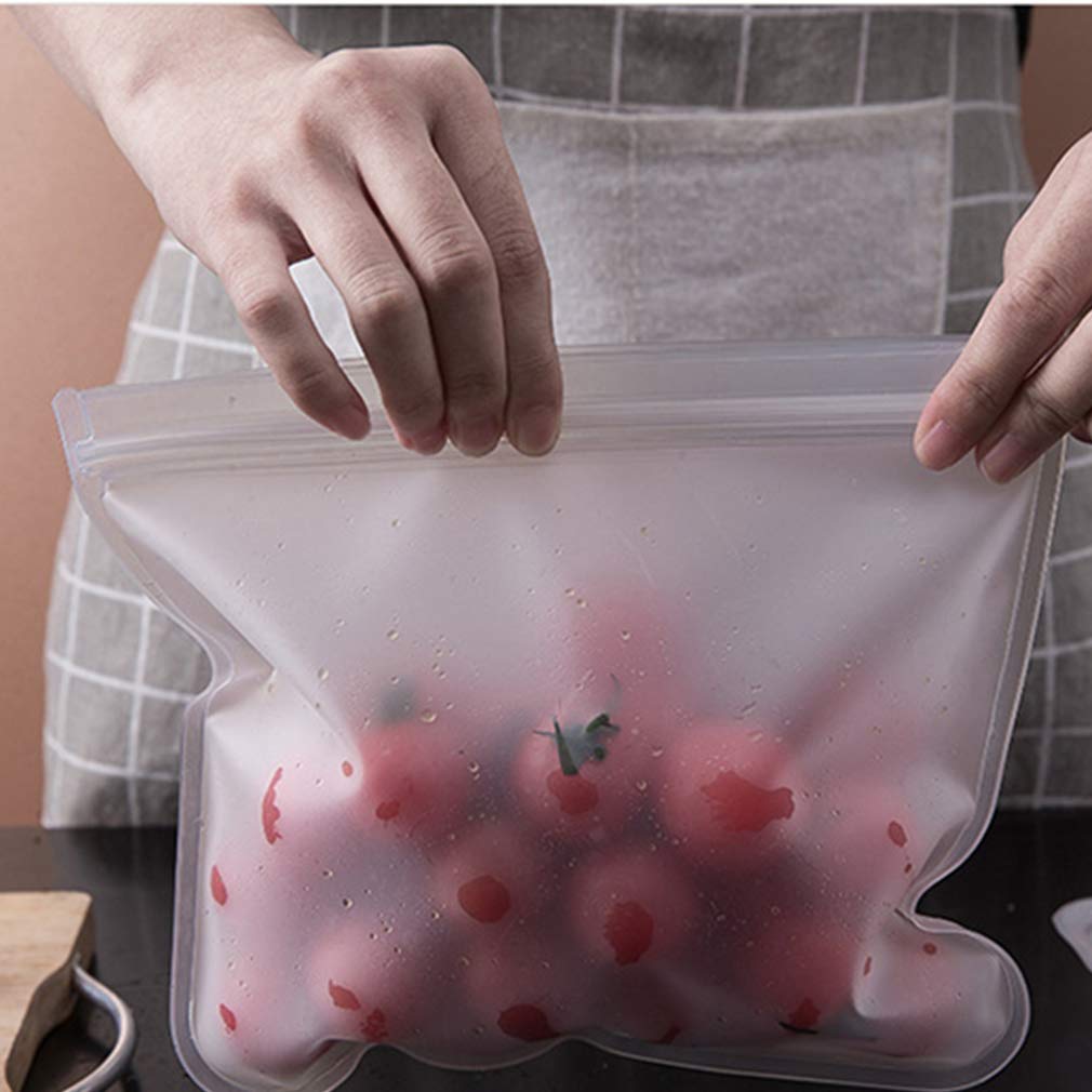 RLAVBL 1/2 Gallon Freezer Bags Reusable Food Storage Bags for Vegetable, Liquid, Snack, Meat, Sandwich, 10.2x7.87 Inch, 10 Pack