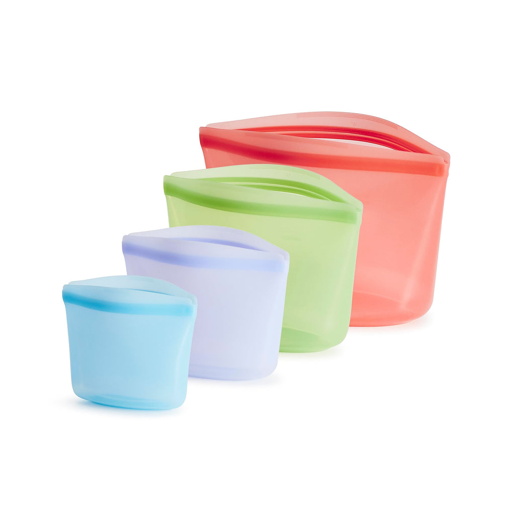 Stasher Silicone Reusable Storage Bags, 3-Pack Bowls, Reusable Freezer Bags, Microwave, Dishwasher, Oven Safe, Sous Vide, Premium Lunch Containers, Eco Friendly, Food Storage Bag, Snack Bag, Clear | Reusable Food Bags