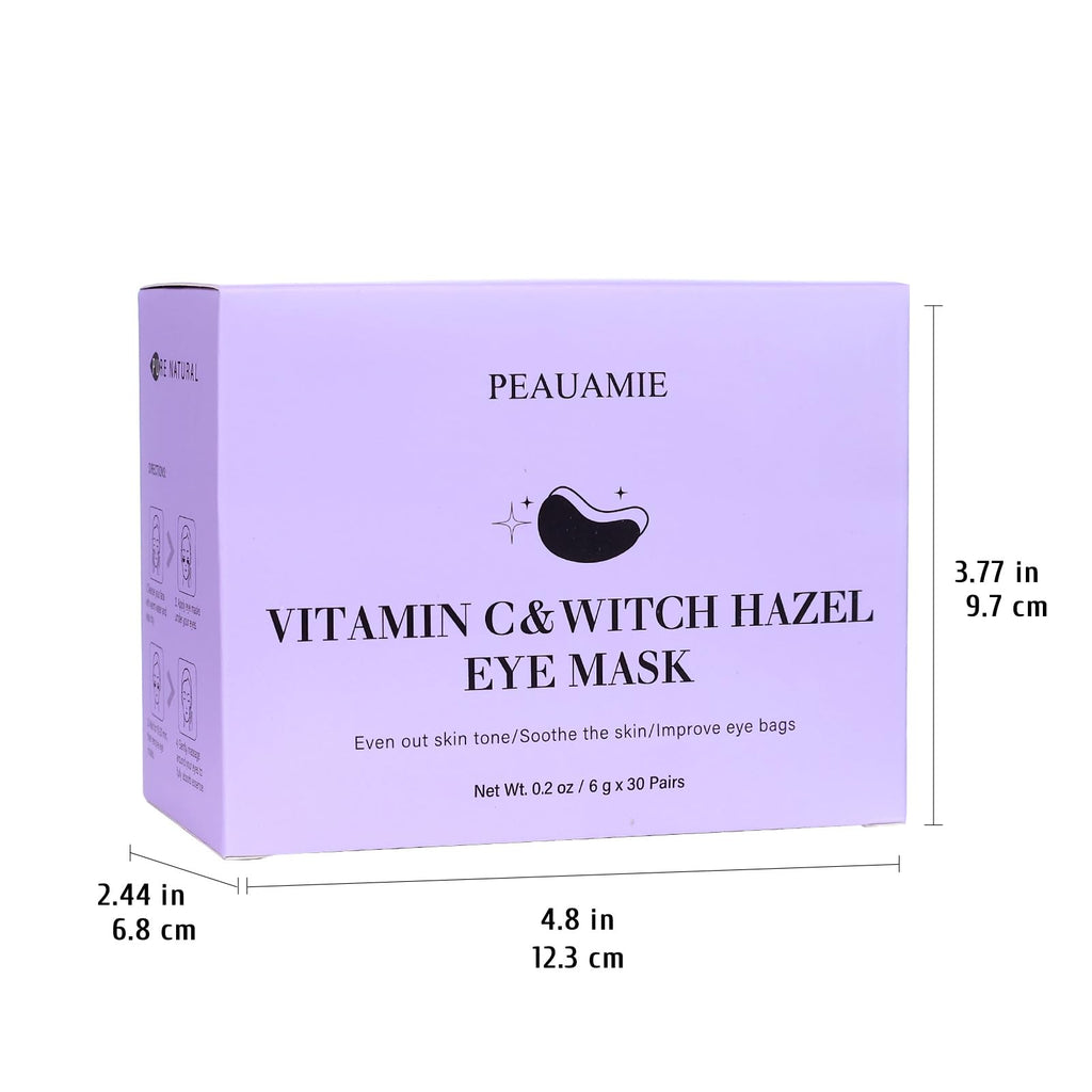 PEAUAMIE Under Eye Patches Collagen and Peptide Eye Mask for Dark Circles and Puffiness,Face Mask Skin Care Products 30 Pairs