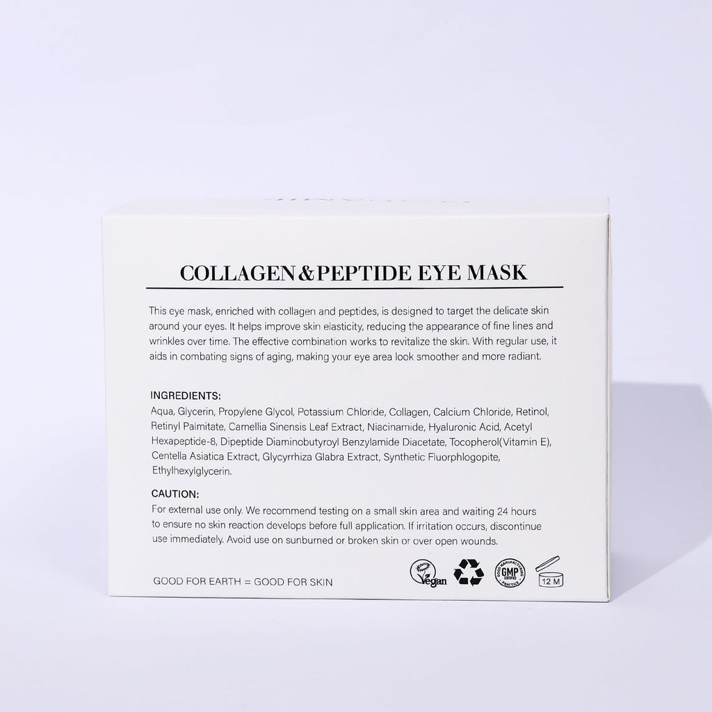 PEAUAMIE Under Eye Patches Collagen and Peptide Eye Mask for Dark Circles and Puffiness,Face Mask Skin Care Products 30 Pairs
