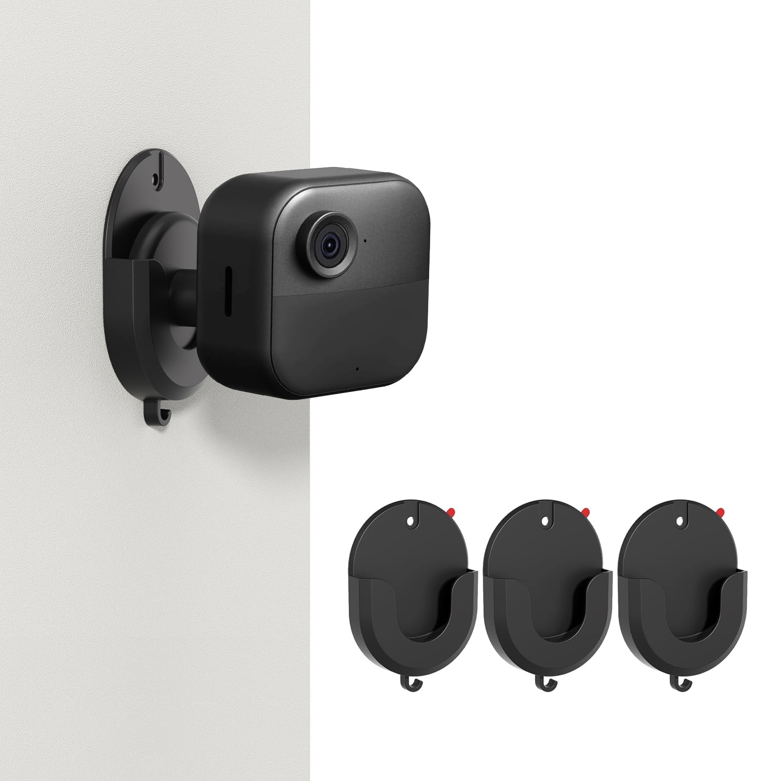 No Drill Mount Compatible with Blink/Ring/Wyze Camera,Fixing Bracket with Strong Self-Adhesive Tape Fits for Ring Indoor Cam(1st/2nd Gen),RingStick Up Cam,Blink Camera 4/3,BlinkMini 2K+