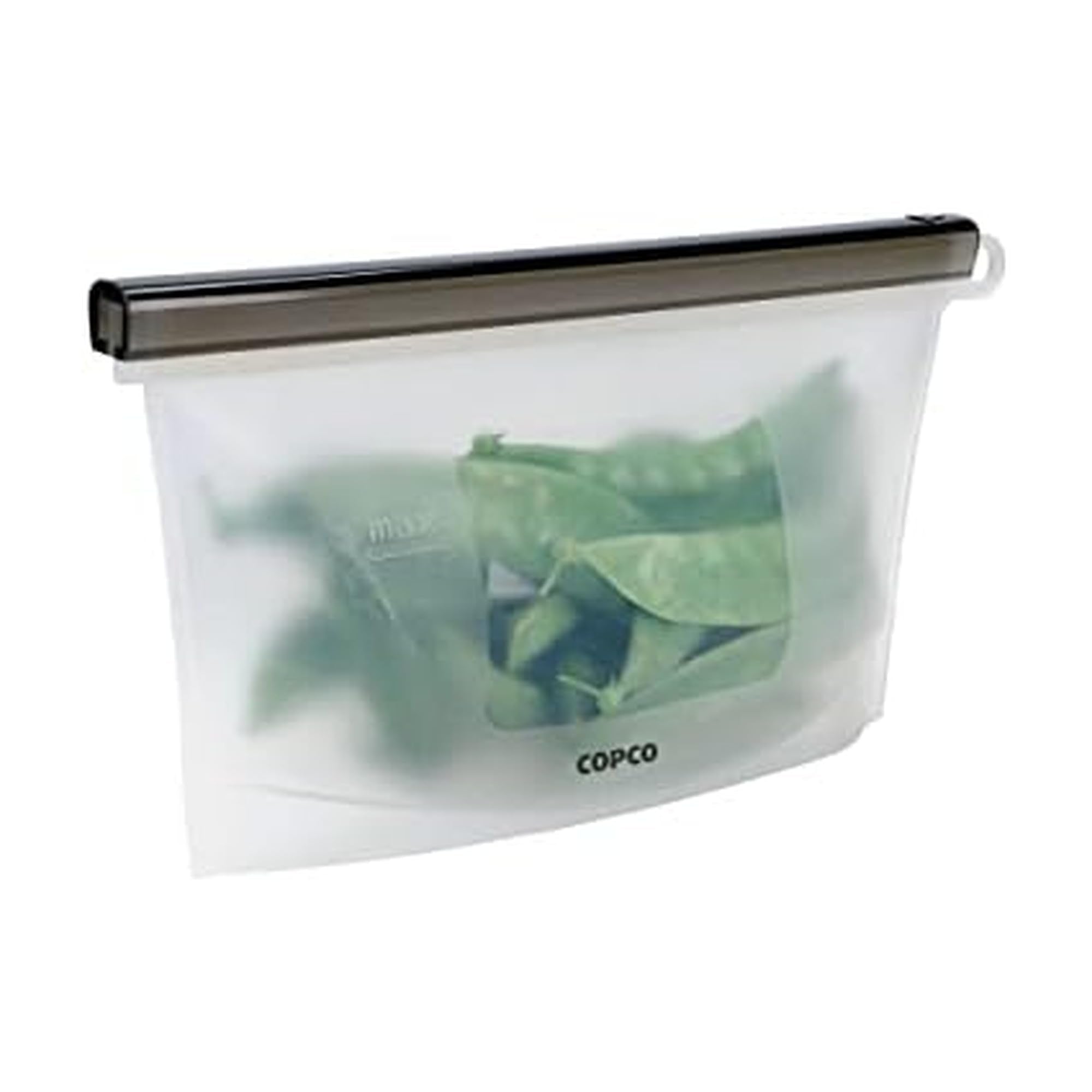 Copco Silicone Food Grade Reusable Storage Bag, Clear (Medium), Reduce Single-Use Plastic, Air-Tight, Leakproof, Dishwasher-Safe, Eco-friendly, 33.8 Ounce, Clear