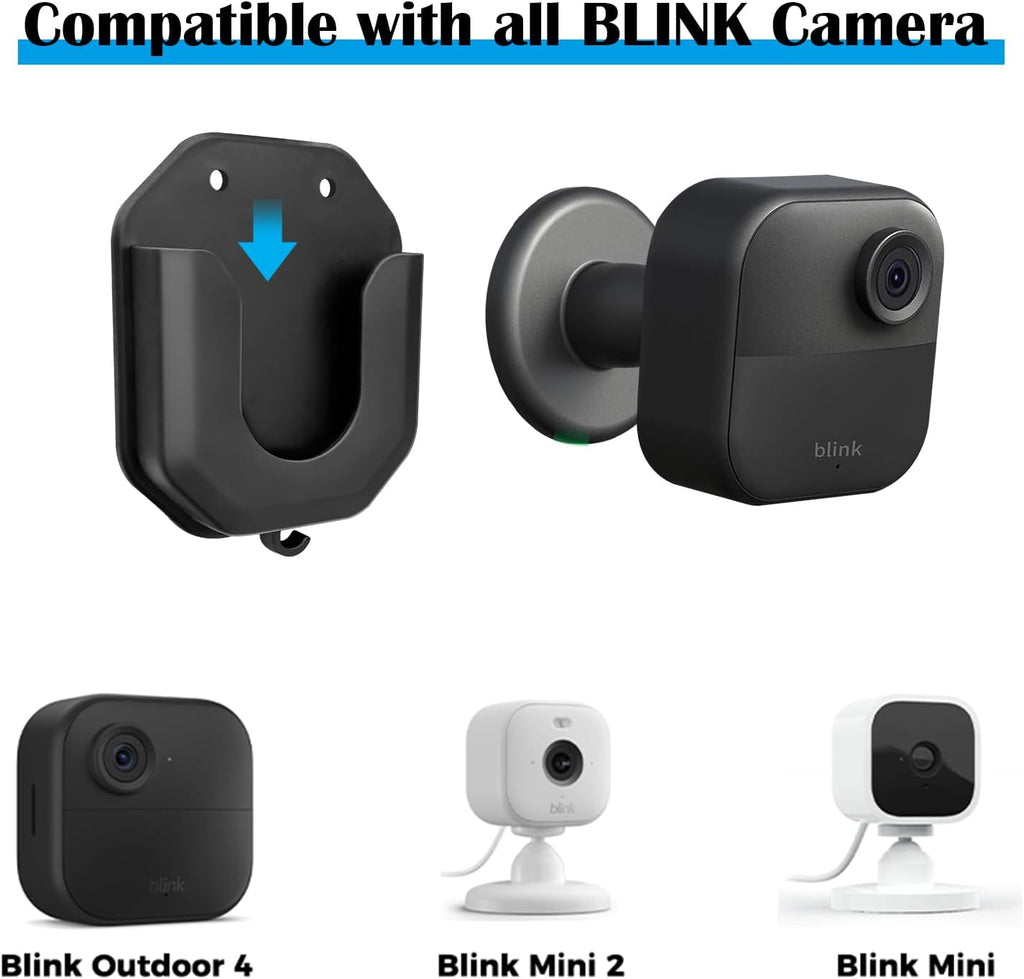 3-Pack Blink Camera Adhesive Wall Mount for Blink Mini/Blink Mini 2 / Blink Outdoor 4 / Blink/Blink Indoor Camera/Ring Indoor Camera（Adhesive mounting and Screw mounting）