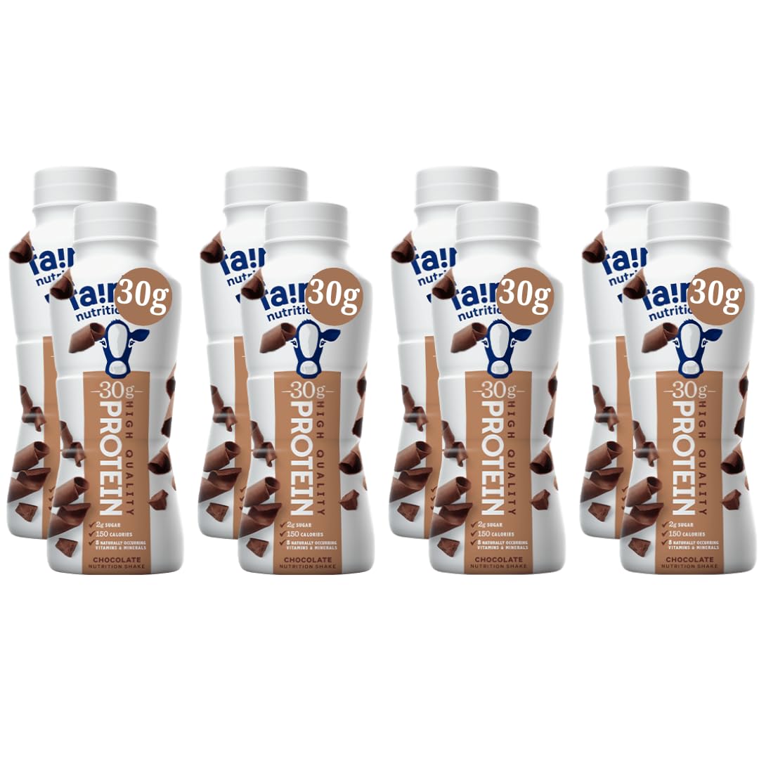 High Protein Nutritiion Shakes - 30g Protein Shake Beverage, Milk Chocolate - 11.5 Fl oz - 8 Pack