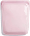 Stasher Premium Silicone Reusable Food Storage Half Gallon Bag, Rose Quartz, Microwave, Sous Vide, Dishwasher, Oven and Freezer Safe, BPA Free, Leak-free, Eco-friendly, 64 Oz