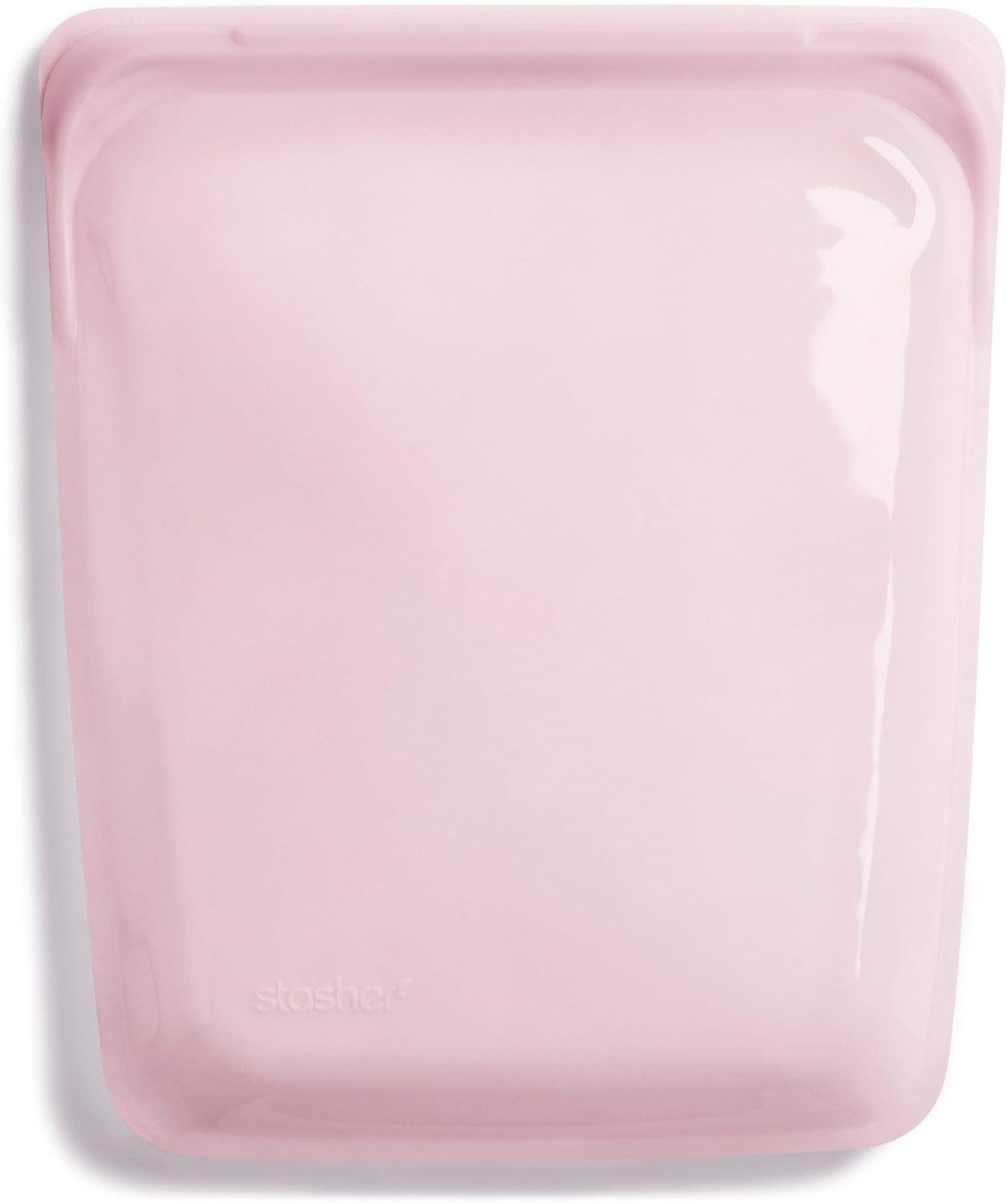 Stasher Premium Silicone Reusable Food Storage Half Gallon Bag, Rose Quartz, Microwave, Sous Vide, Dishwasher, Oven and Freezer Safe, BPA Free, Leak-free, Eco-friendly, 64 Oz