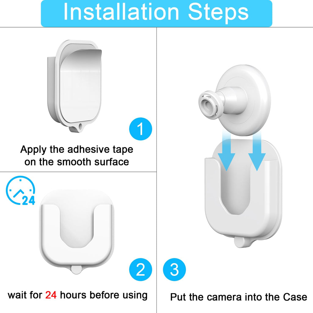 3 Pack Adhesive Wall Mount Bracket for Blink Mini/Mini 2 /Outdoor 4 /Indoor Camera Mount No Tools Need No Drill