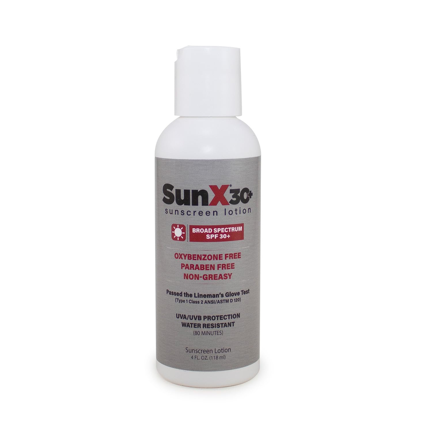 CoreTex Sun X 50 SPF Broad Spectrum Sunscreen Lotion - 4oz Bottle of Paraben, Oxybenzone, Octinoxate, & Oil Free Sunscreen - No White Cast and Water Resistant Up to 80 Minutes