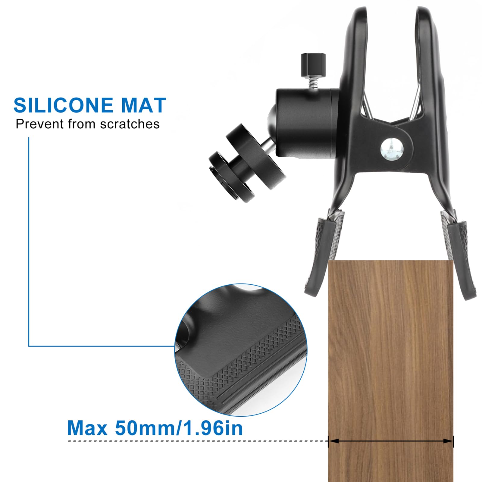 iTODOS 2 Pack Flexible Clip Clamp Mount - Compatible with Blink Mini, Outdoor (3rd Gen) XT3, XT, XT2, Indoor - 8 Inch Flexible Gooseneck Arm - Attach Camera Anywhere