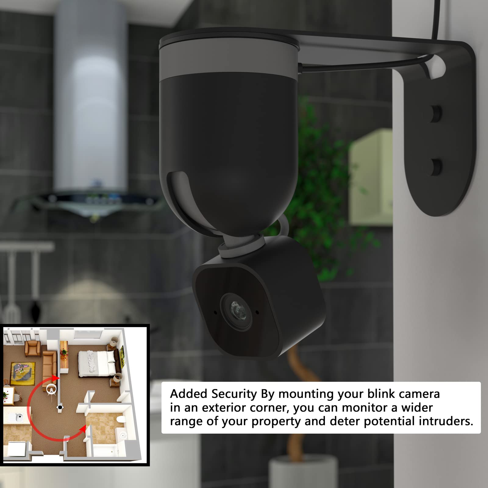 Zwolf Metal Wall Mount for Blink Mini Pan Tilt Camera, Provide Better Viewing Angles for Blink Mini Pan Tilt Mount (2 Pack)