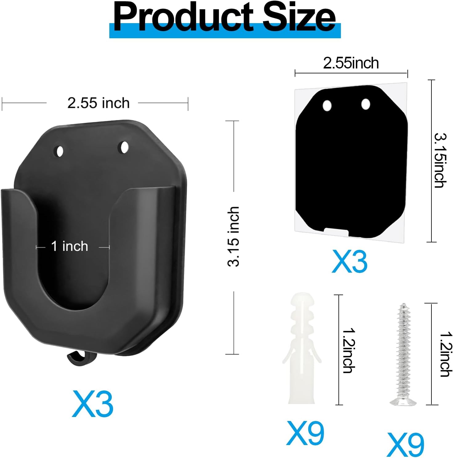 3-Pack Blink Camera Adhesive Wall Mount for Blink Mini/Blink Mini 2 / Blink Outdoor 4 / Blink/Blink Indoor Camera/Ring Indoor Camera（Adhesive mounting and Screw mounting）