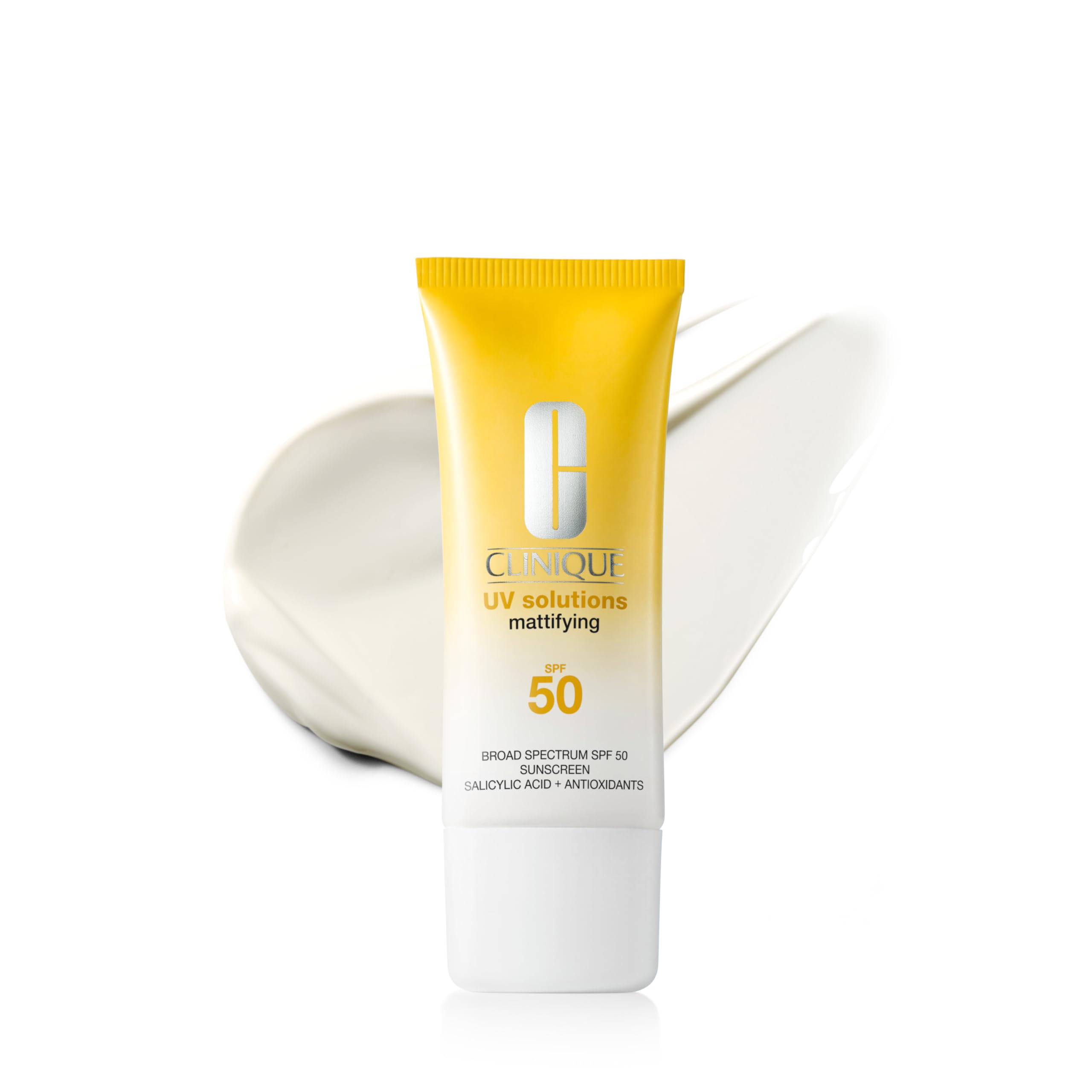 Clinique UV Solutions Sunscreen Broad Spectrum SPF 50 With Antioxidants | In Mattifying & Hydrating Formulas | No White Cast | Safe For Sensitive Skin, 1.3 Fl Oz