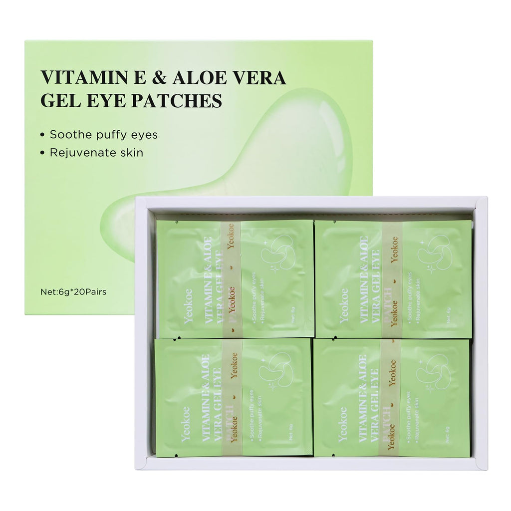 Yeokoe Under Eye Patches for Dark Circles,Eye Mask for Puffy Eyes With Collagen,Retinol,Vitmin C,Hyaluronic Acid and Niacinamide Face Masks Skincare Spa Gifts for Woman 20Pairs