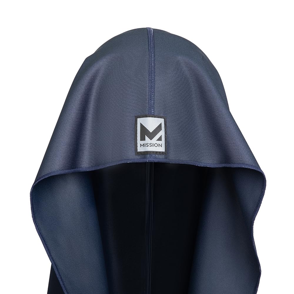 MISSION Max Plus Cooling Hoodie Towel- Hood Towel, Cools Instantly When Wet, UPF 50 Sun Protection, Contours Your Head to Stay in Place, Great for Sports, Fitness, Gym (White Camo)