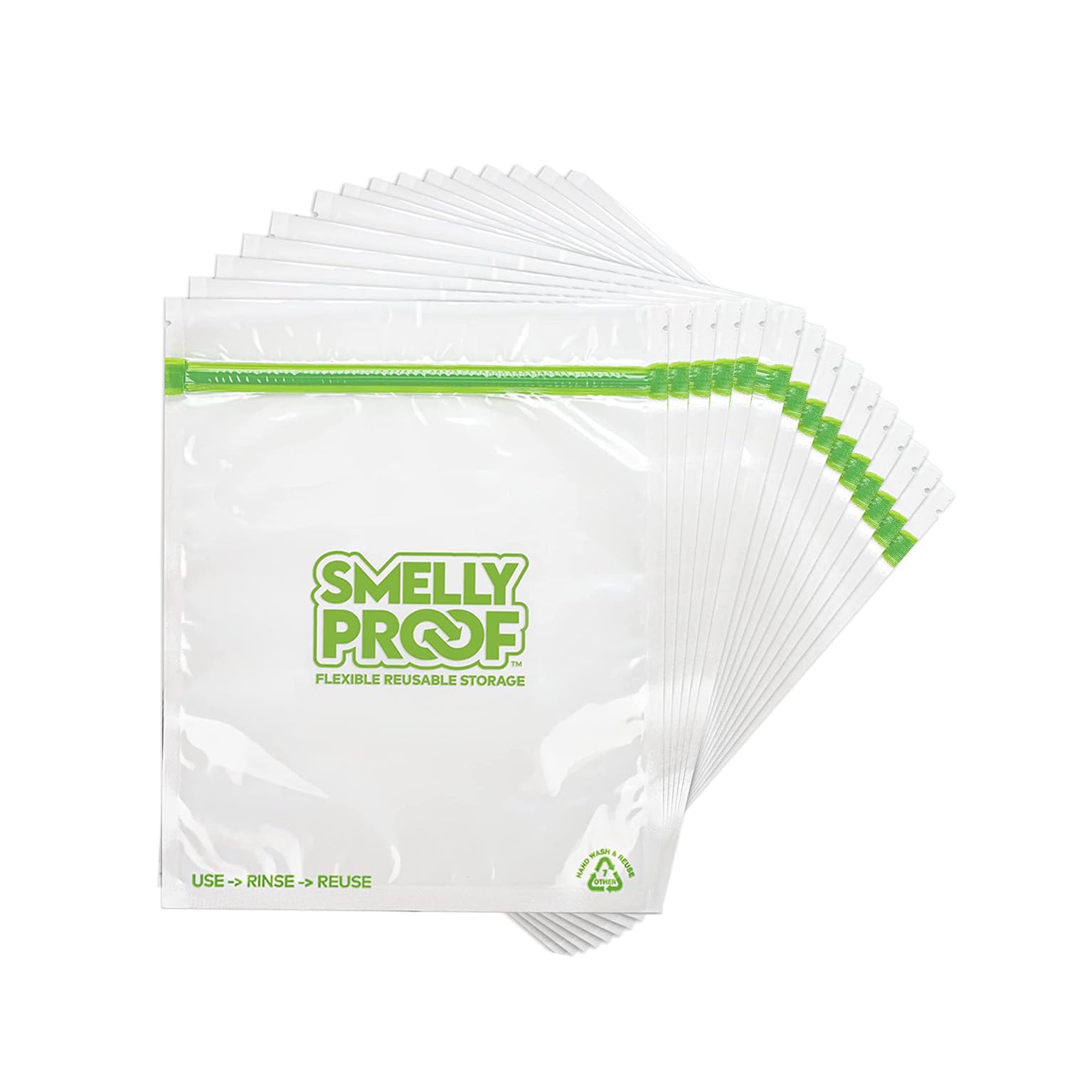 Smelly Proof Reusable Food Storage Bags, XL Reusable Freezer Bags, Extra Large Bags for Tools, Crafts & Clothing, US MADE, Dishwasher-Safe, BPA FREE, NO PEVA, 3-mil, 10.5" x 12", 1-Gallon, 10-Pack