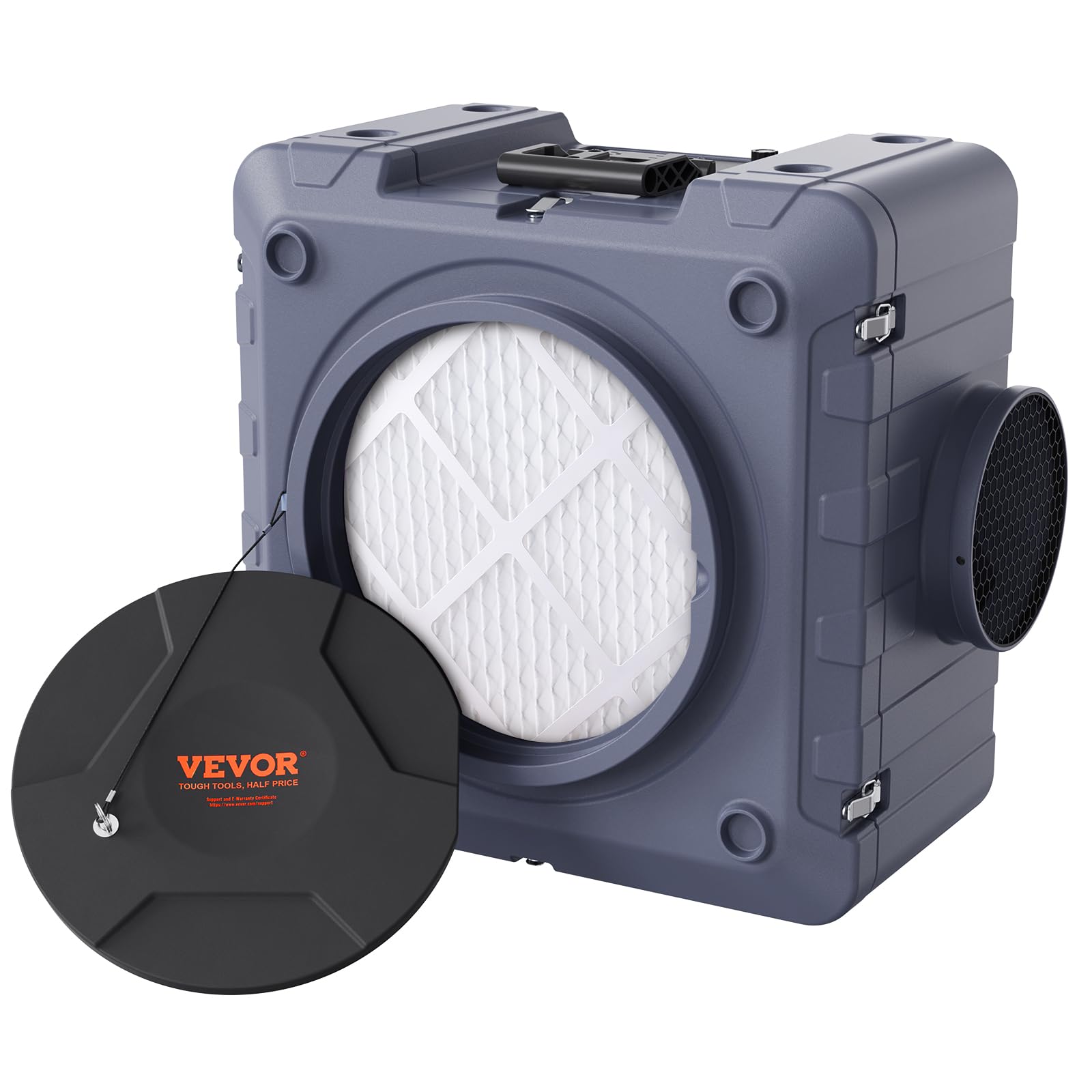 VEVOR Air Scrubber 550 CFM 3-Stage Filtration Stackable Negative Machine | Air Cleaner with MERV10, Carbon, H13 HEPA, for Home, Industrial and Commercial Use