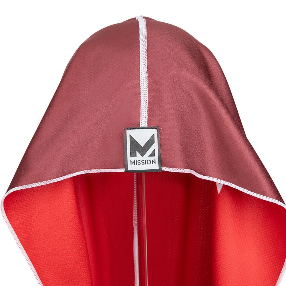 MISSION Reversible Cooling Hoodie Towel- Hood Towel, Cools Instantly When Wet, UPF 50 Sun Protection, Contours Your Head to Stay in Place, Great for Sports, Fitness, Gym (Pink Mint)