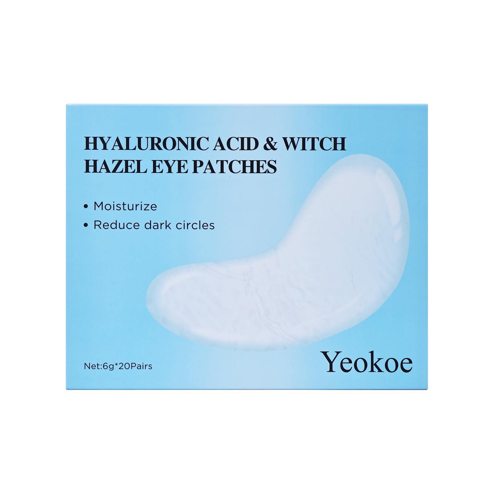 Yeokoe Under Eye Patches for Dark Circles,Eye Mask for Puffy Eyes With Collagen,Retinol,Vitmin C,Hyaluronic Acid and Niacinamide Face Masks Skincare Spa Gifts for Woman 20Pairs
