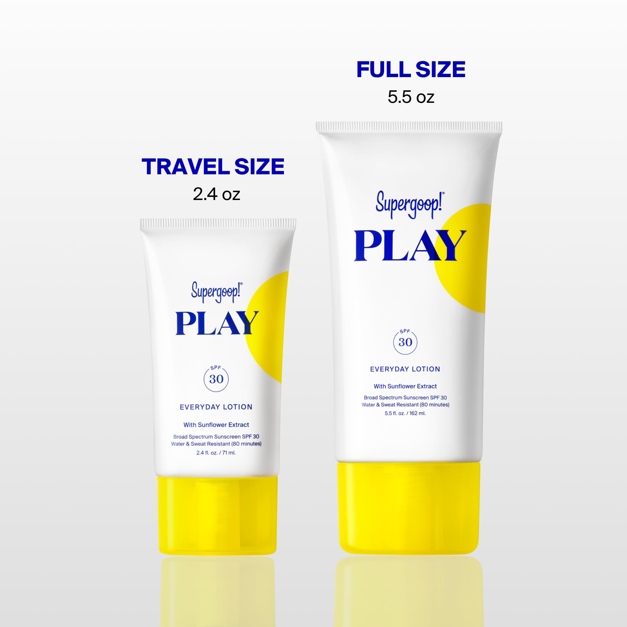Supergoop! PLAY Everyday Lotion - Broad Spectrum Body & Face Sunscreen - Great for Active Days - Fast Absorbing, Water & Sweat Resistant