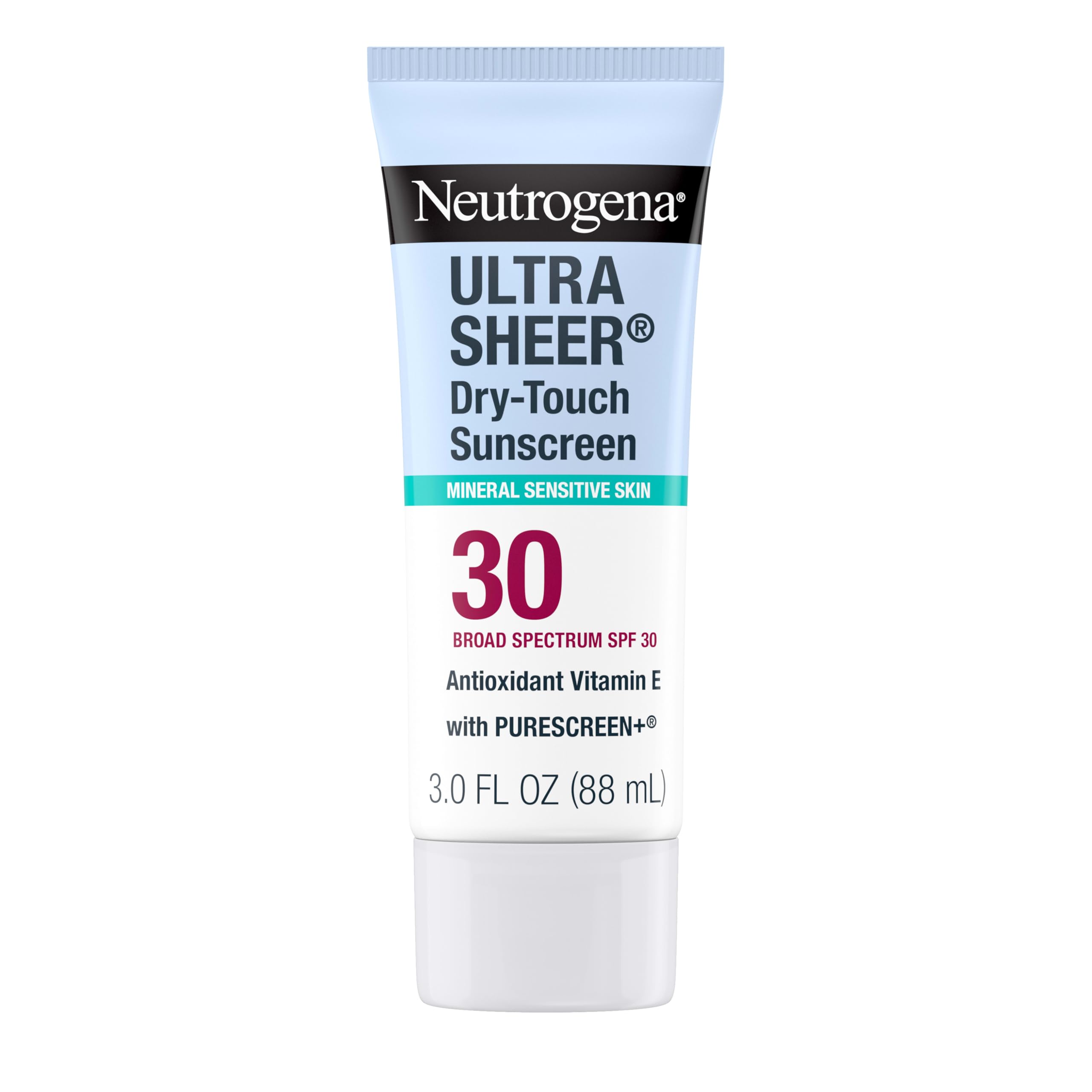 Neutrogena, Ultra Sheer Dry-Touch Sunscreen SPF 55 for Face and Body, Lightweight Non Greasy Broad Spectrum Uva/Uvb Protection, No White Cast, Water Resistant (80 Min) Travel Sunscreen Lotion, 88.7 mL