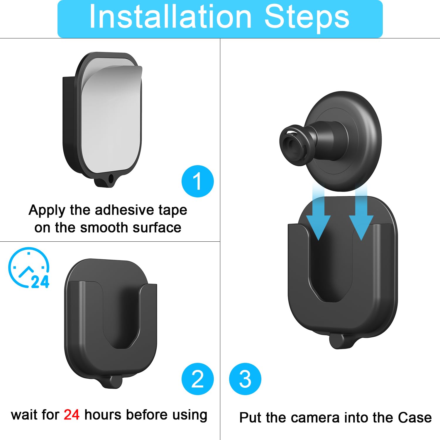 3 Pack Adhesive Wall Mount Bracket for Blink Mini/Mini 2 /Outdoor 4 /Indoor Camera Mount No Tools Need No Drill