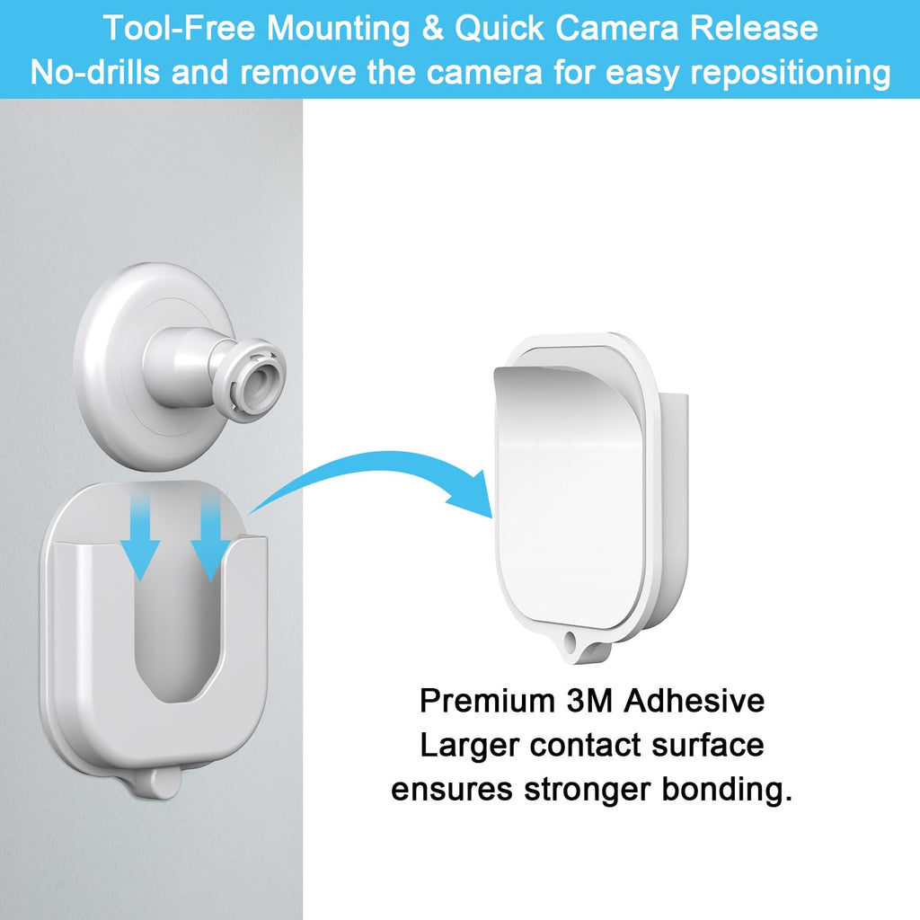 3 Pack Adhesive Wall Mount Bracket for Blink Mini/Mini 2 /Outdoor 4 /Indoor Camera Mount No Tools Need No Drill