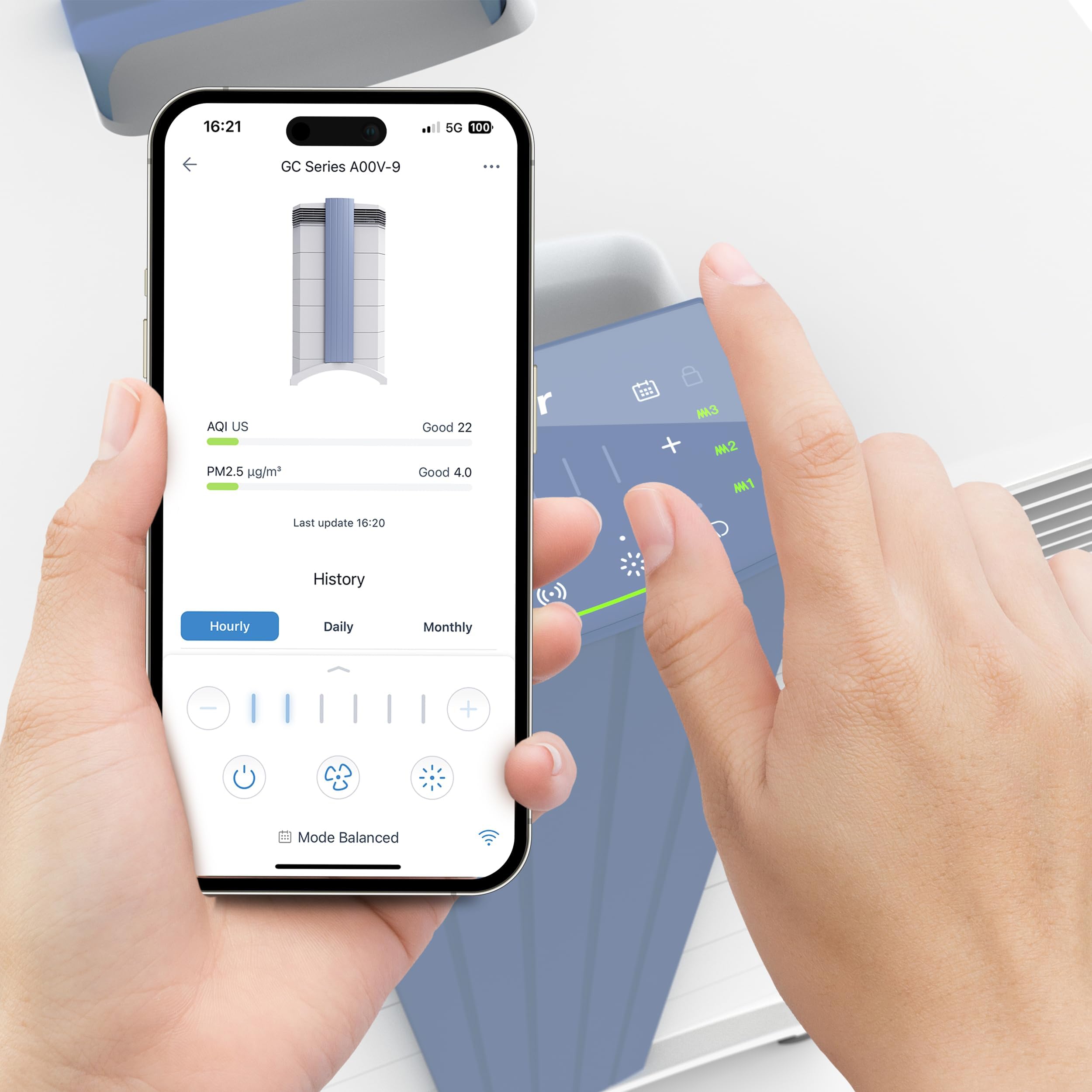 IQAir HealthPro Plus XE Air Purifier - Smart HyperHEPA Filtration for Large Rooms up to 1125 sq ft - Smoke, Viruses, Allergens, Asthma, Mold, Dust, Pets, Swiss Made, WiFi Enabled