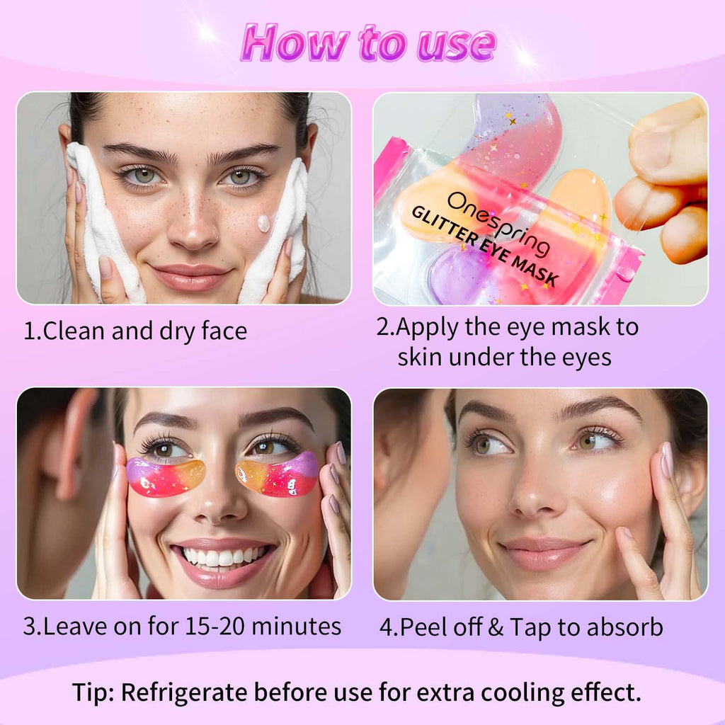Onespring Eye Masks, Under Eye Patches for Puffiness, Retinol Collagen Eye Gel Pads, Reduce Wrinkles, Eye Bags & Dark circles - Face Mask Skincare, Anti Aging & Moisturizer, 24 Pairs