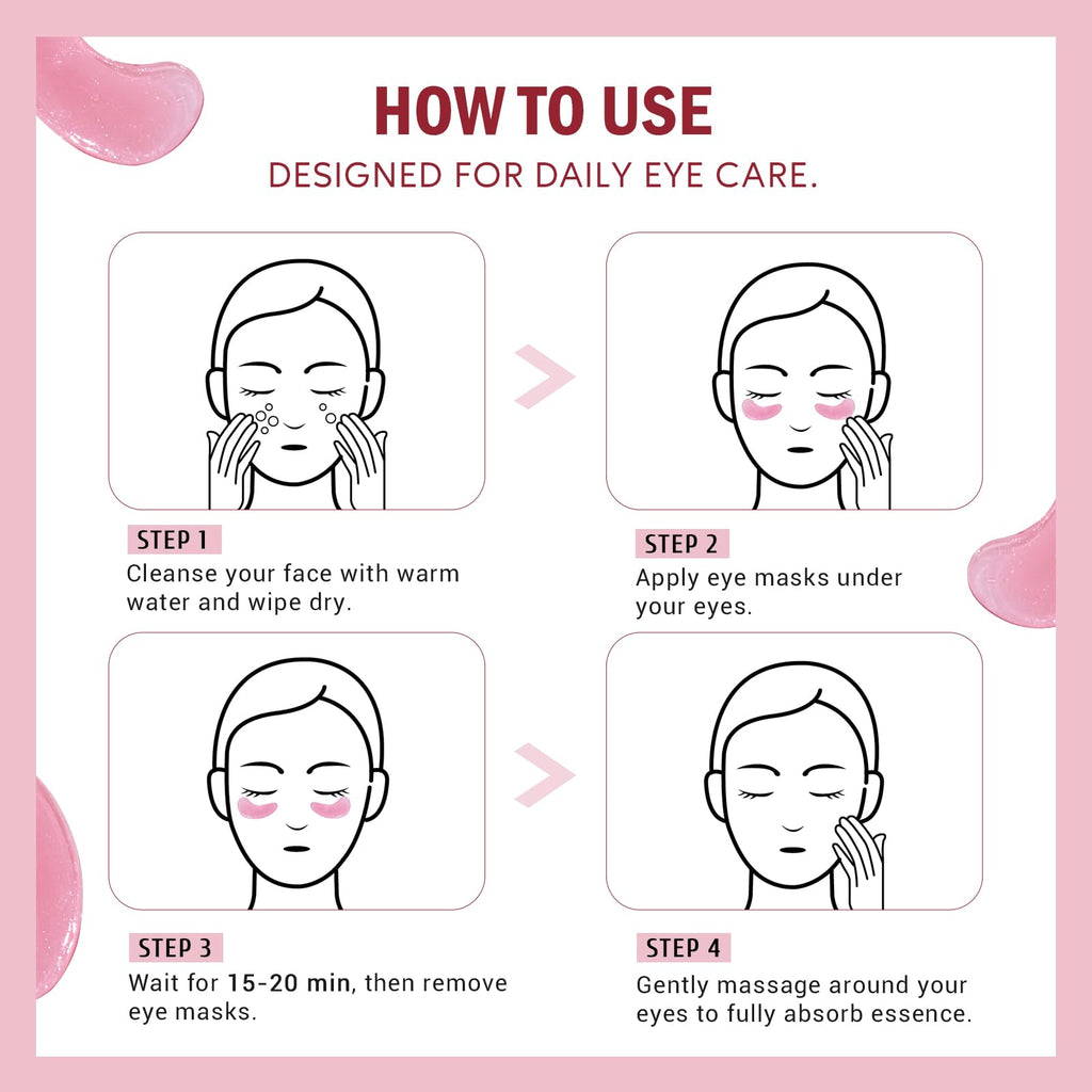 Yeokoe Under Eye Patches for Dark Circles,Eye Mask for Puffy Eyes With Collagen,Retinol,Vitmin C,Hyaluronic Acid and Niacinamide Face Masks Skincare Spa Gifts for Woman 20Pairs